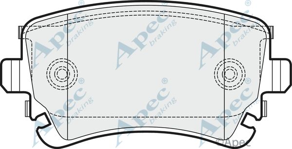 APEC BRAKING Комплект тормозных колодок, дисковый тормоз PAD1529